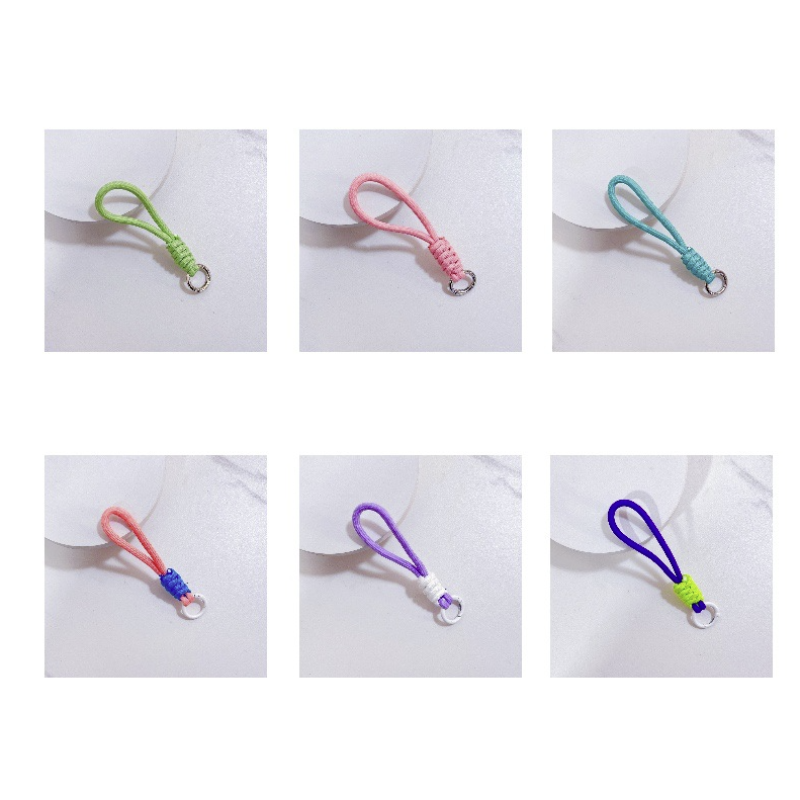 Braided Keychain Manufacturer - Color Splicing Car Pendant
