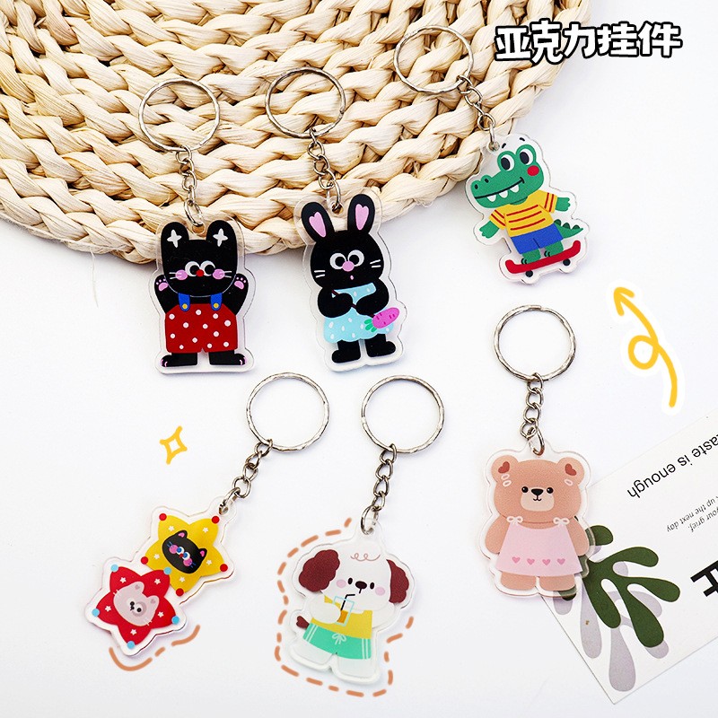 Acrylic Keychain Manufacturer - Bear Earphone Cover Pendant