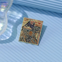 Art Brooch Manufacturer - Oil Painting Geometry Badge