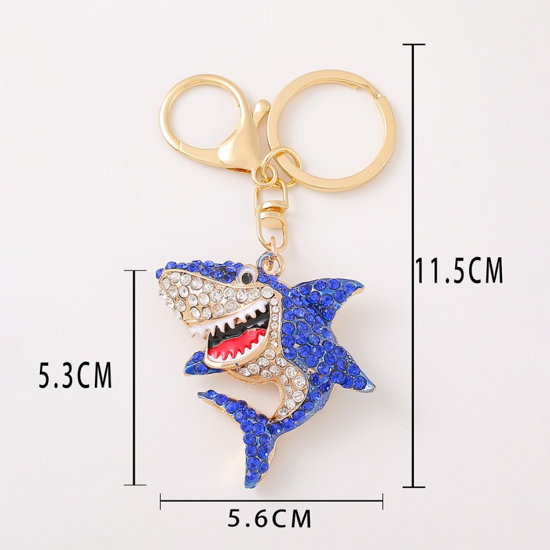 Rhinestone Keychain Factory - Shark Charm Ocean Animal Pendant