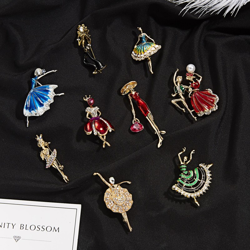 Ballet Brooch Factory - Diamond Studded Dance Pin