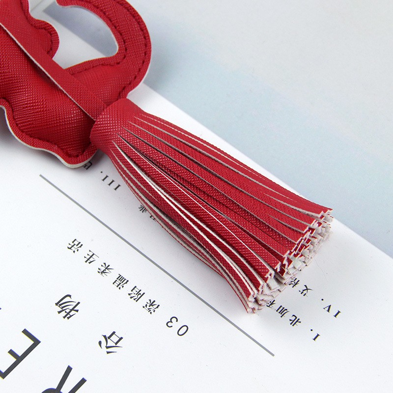 Cat Keychain Factory - PU Leather Fringed Pearl Pendant