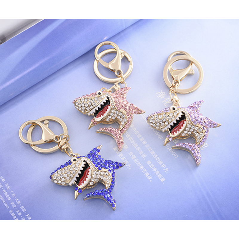 Rhinestone Keychain Factory - Shark Charm Ocean Animal Pendant