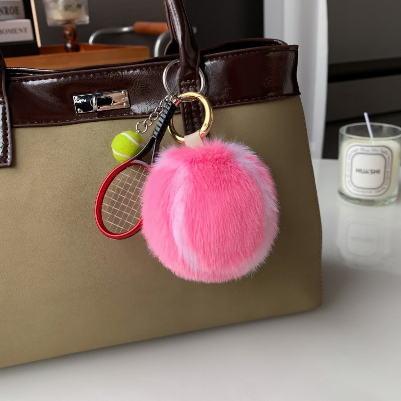 Tennis Keychain Factory - Fluffy Ball Sports Backpack Charm