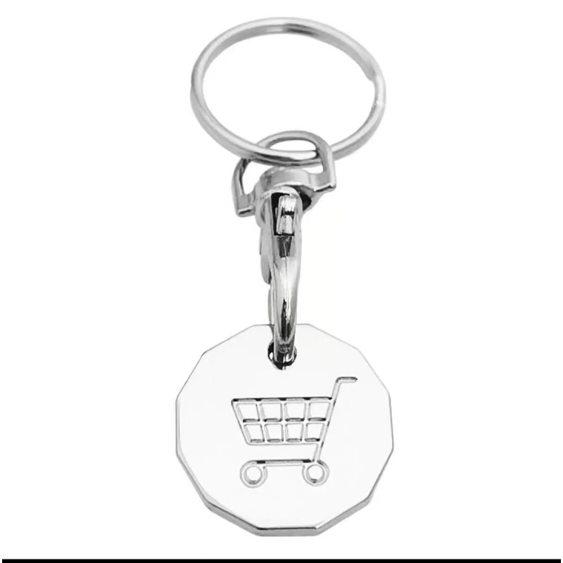 Shopping Cart Keychain Manufacturer - Metal Trolley Coin Chain