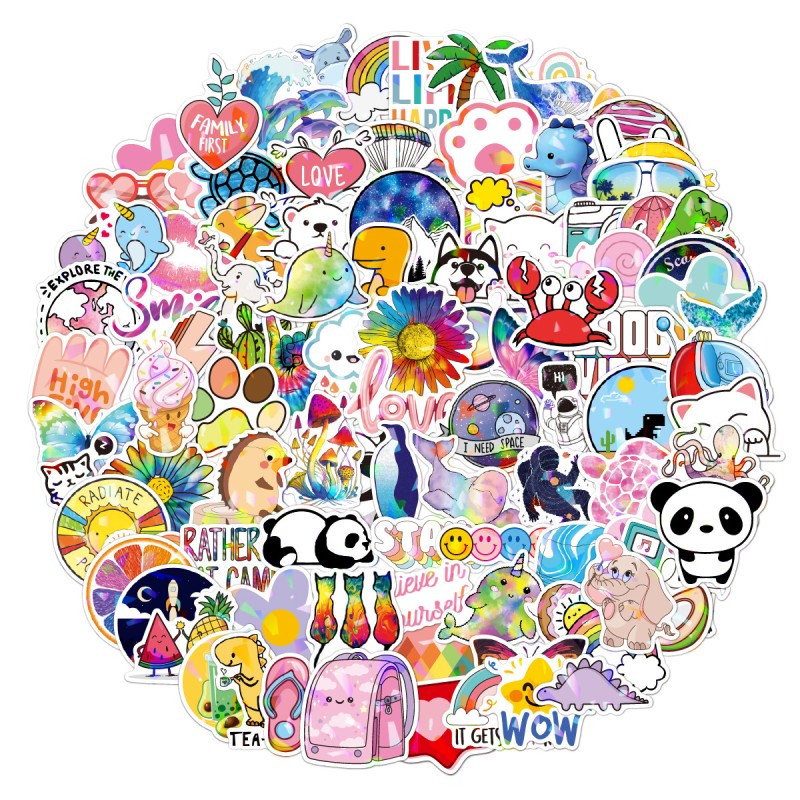 Holographic Sticker Manufacturer - Waterproof Cartoon Pack