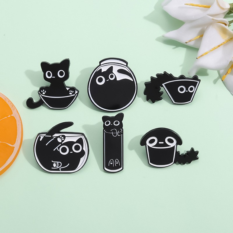 Cat Brooch Manufacturer - Hide Seek Animal Design Pin