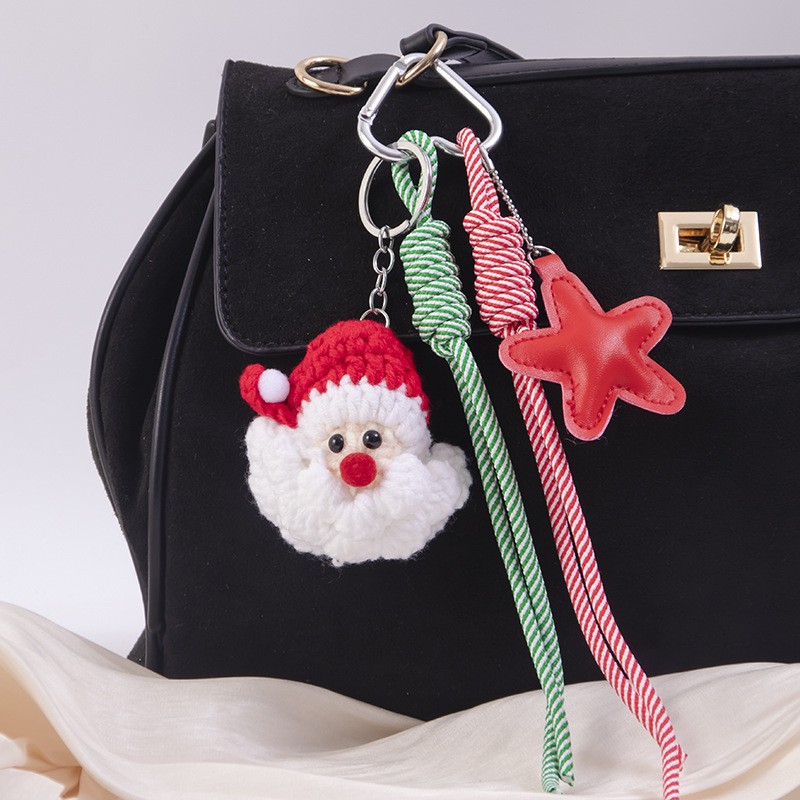 Christmas Keychain Factory - Crochet Santa Claus Toy Keychain