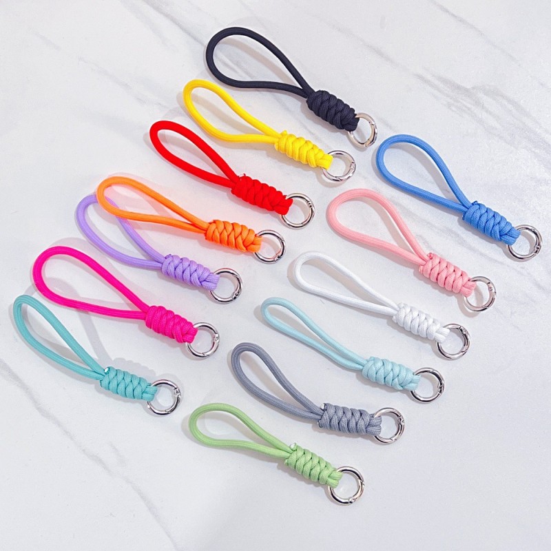 Braided Keychain Manufacturer - Color Splicing Car Pendant