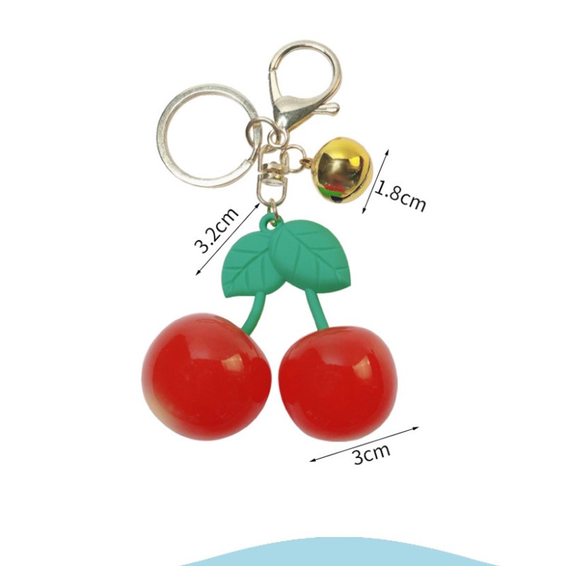 Cherry Keychain Manufacturer - Acrylic Fruit Bell Pendant