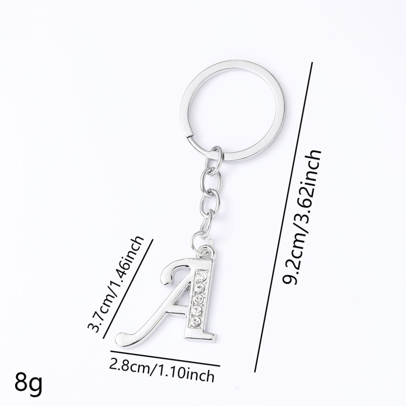 Metal Keychain Factory - 26 Letters Car Key Ring