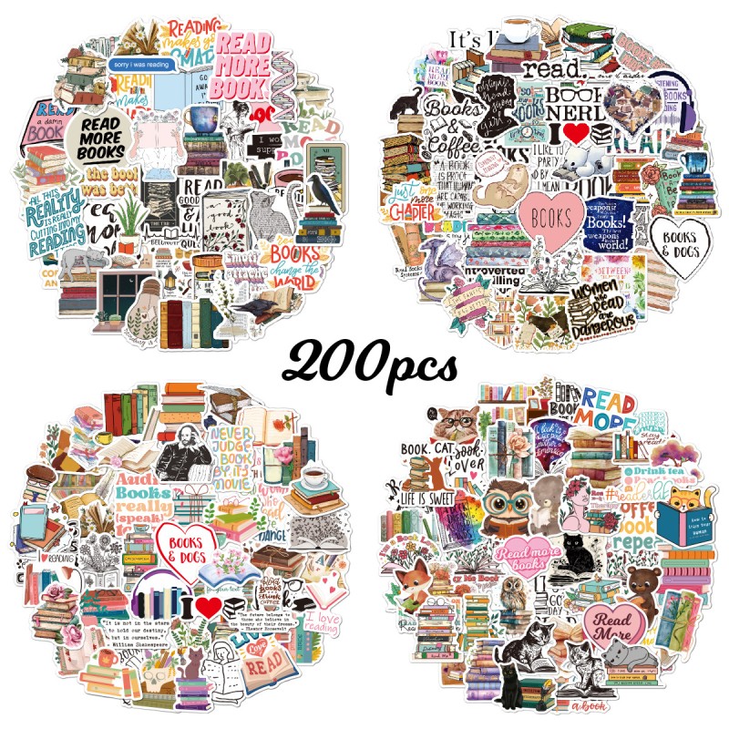 Reading Sticker Manufacturer - 50 Pieces Waterproof Decals