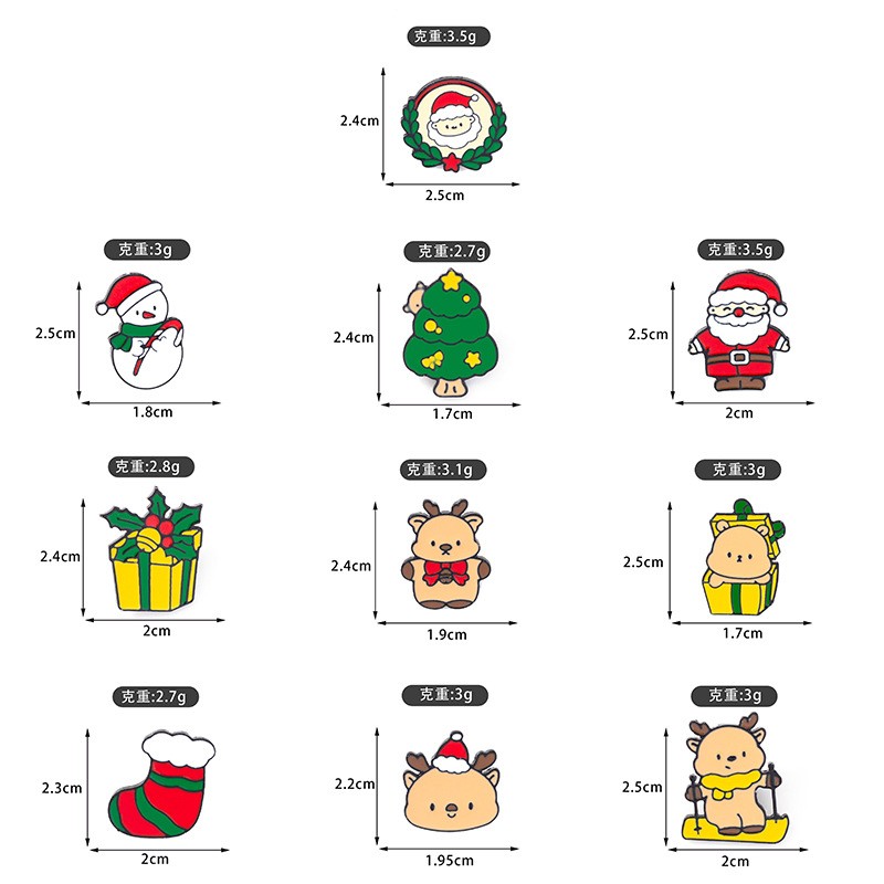 Christmas Brooch Manufacturer - Elk Santa Claus Badge