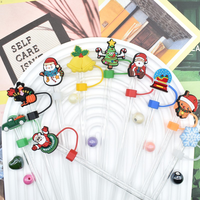 Straw Topper Factory - Rubber Christmas Cap Decoration
