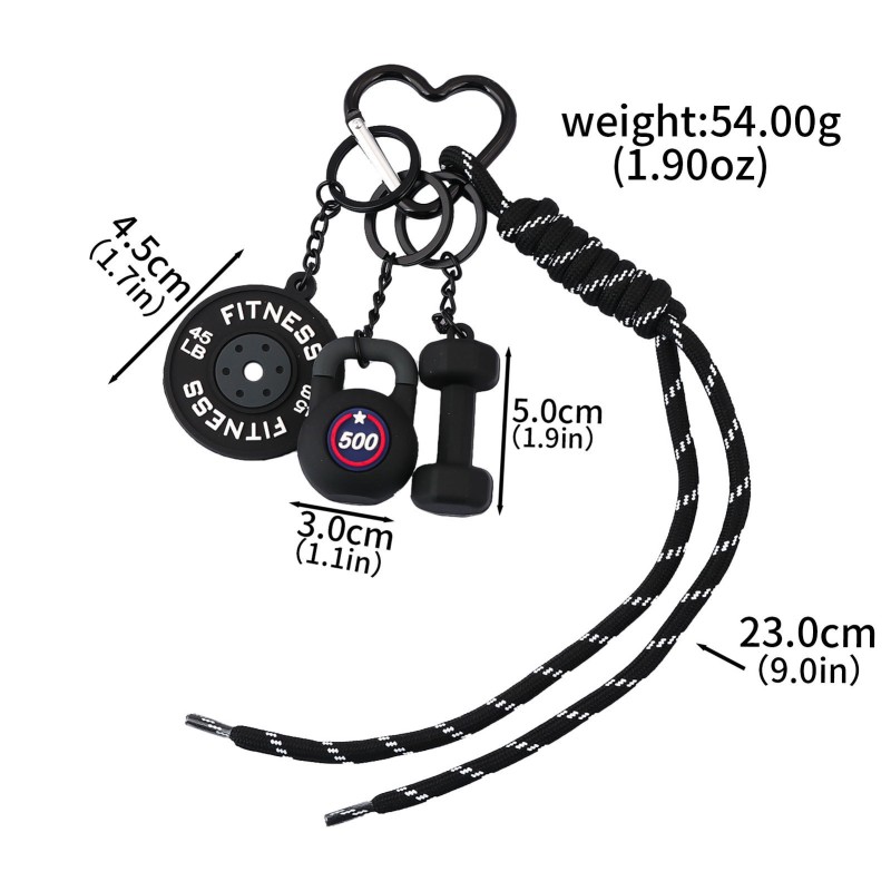 Silicone Keychain Manufacturer - PVC Sport Fitness Charm