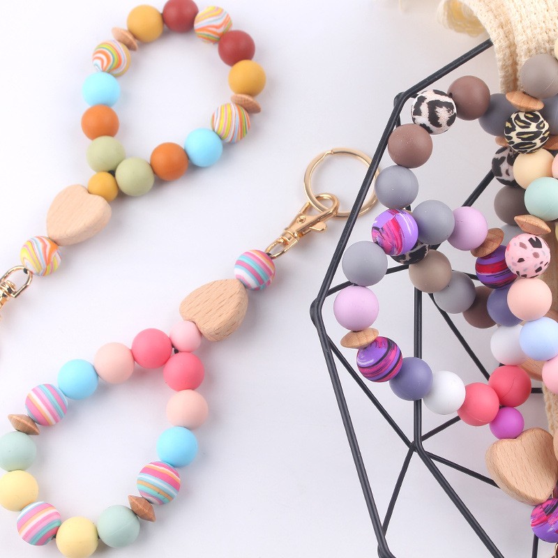 Lucky Keychain Manufacturer - Silicone Beechwood Heart Band