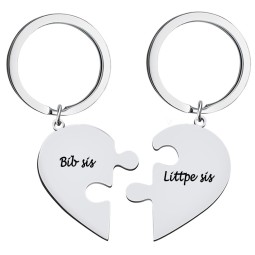 Heart Keychain Factory - Puzzle Couple Keychain Pendant