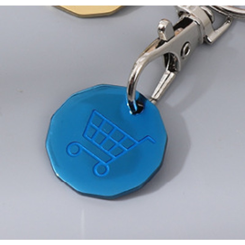 Shopping Cart Keychain Manufacturer - Metal Trolley Coin Chain