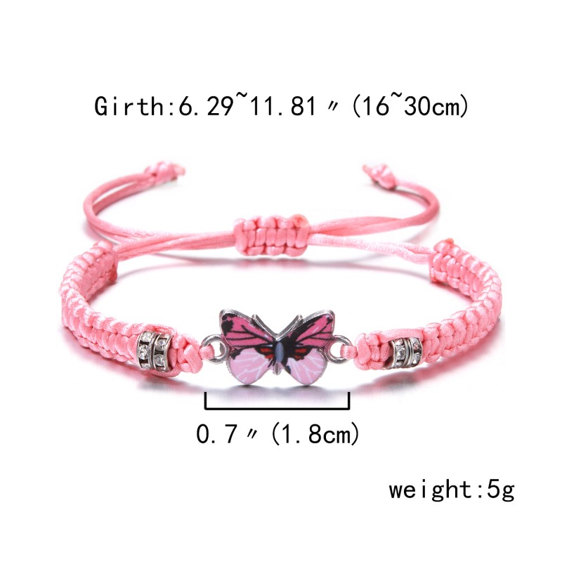 Braided Bracelet Factory - Adjustable String Butterfly Band