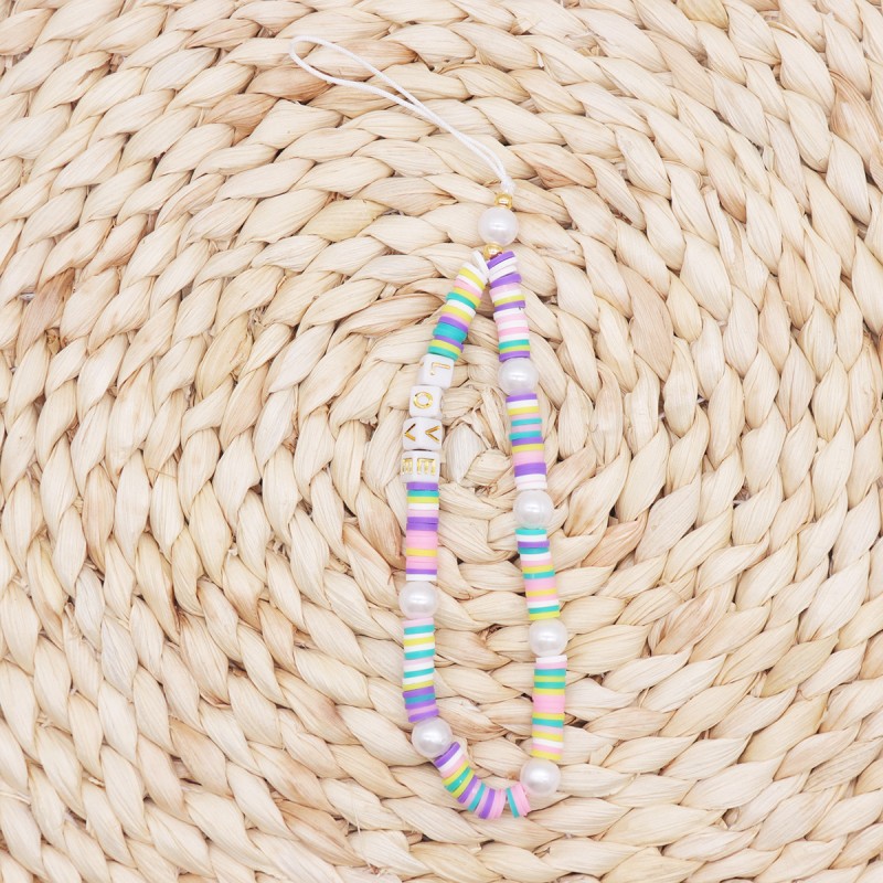 Acrylic Lanyard Factory - Candy Color Bead Wrist Strap