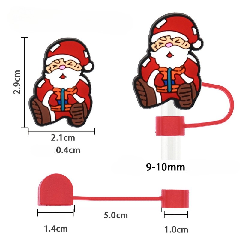 Straw Topper Factory - Rubber Christmas Cap Decoration