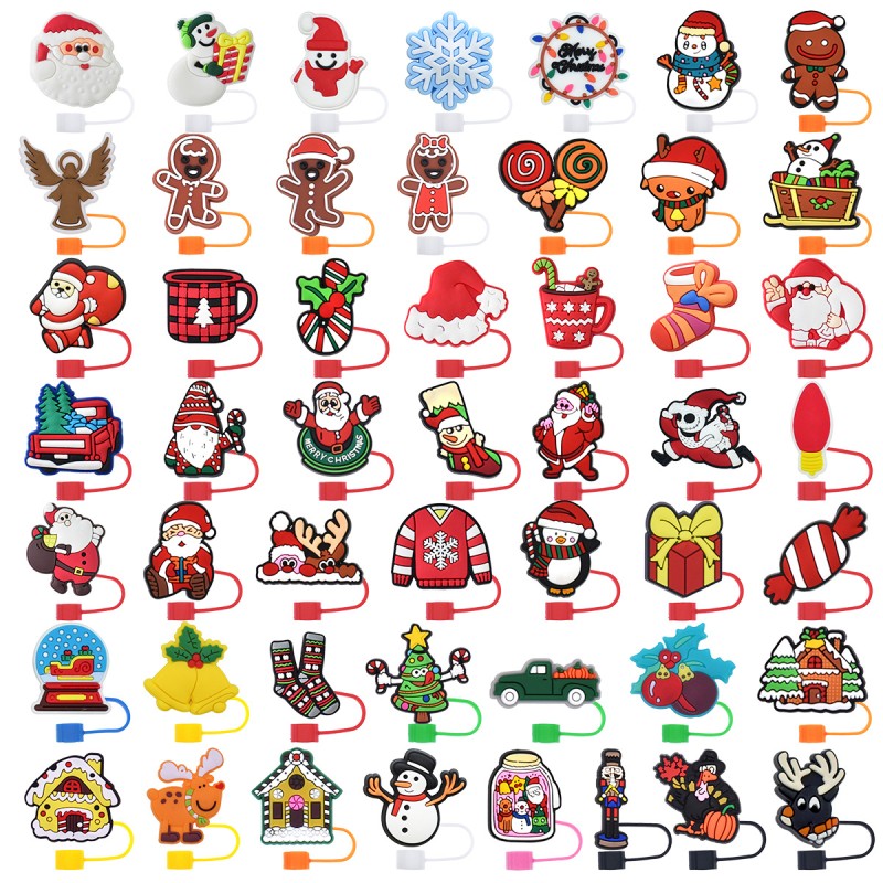 Straw Topper Factory - Rubber Christmas Cap Decoration