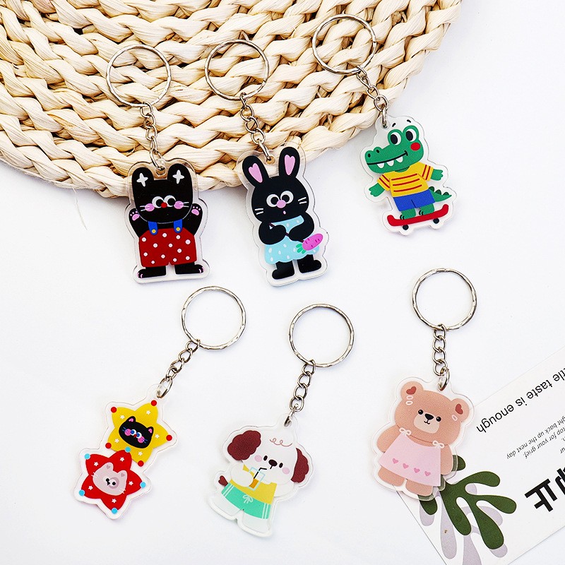Acrylic Keychain Manufacturer - Bear Earphone Cover Pendant