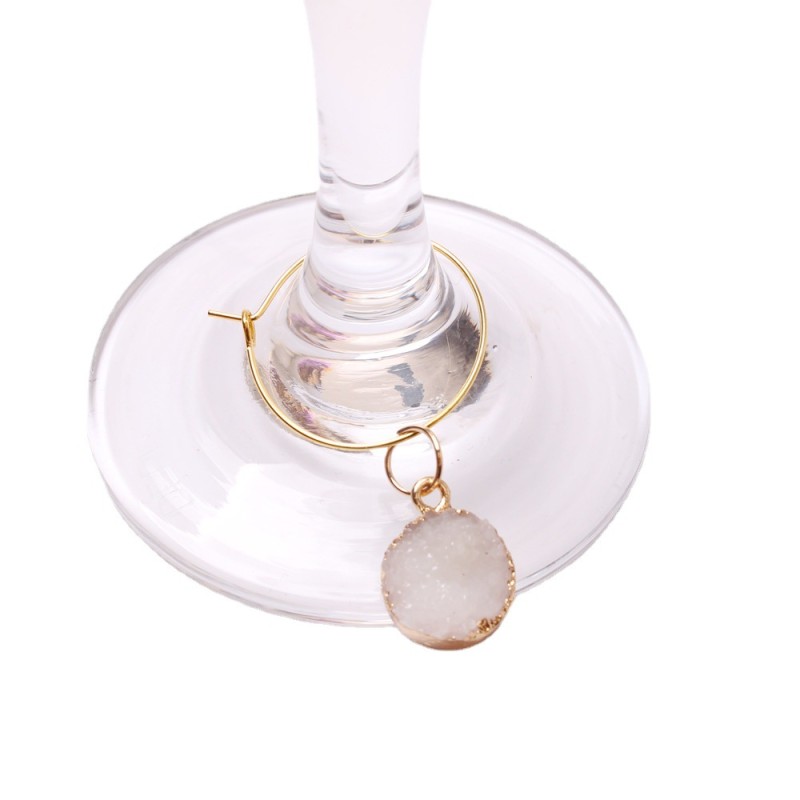 Crystal Ring Factory - Stone Wine Glass Charm Marker