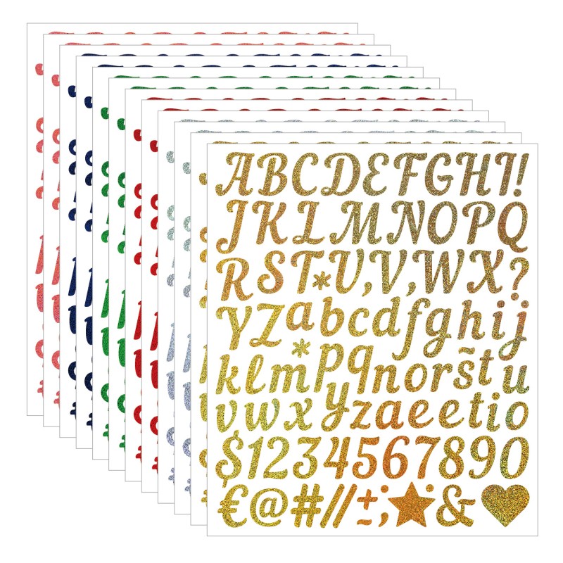 Gold Sticker Manufacturer - Sand Letter Number DIY Stickers