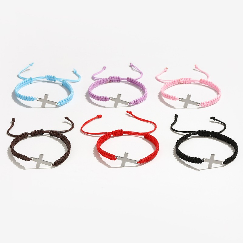Cross Bracelet Factory - Stainless Steel Woven Rope