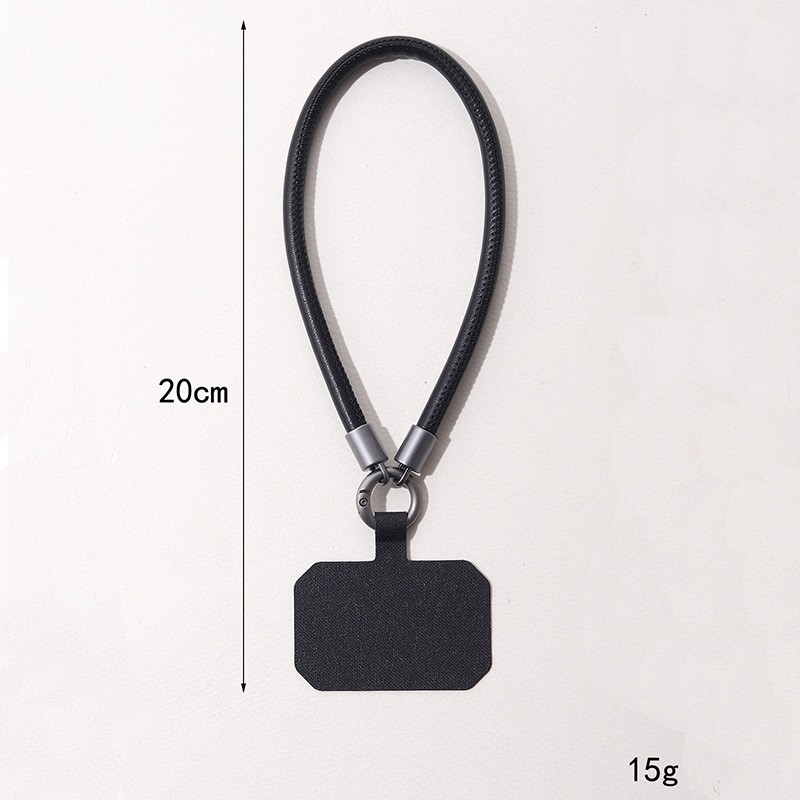 Phone Lanyard Manufacturer - Leather Strap with Metal Buckle