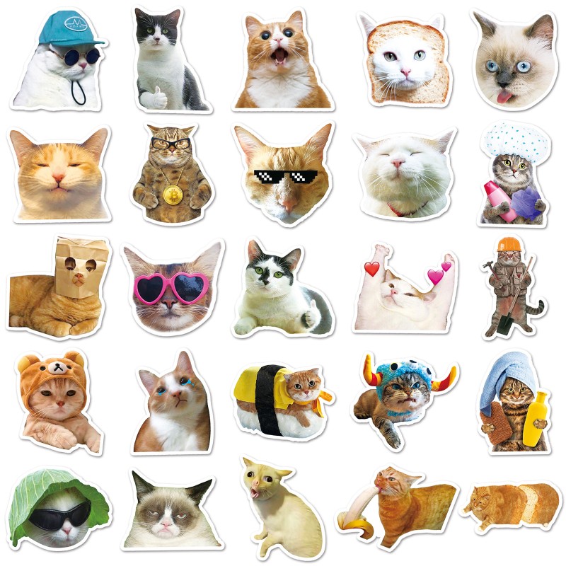 Cat Sticker Factory - 50PCS Vinyl Waterproof Decals