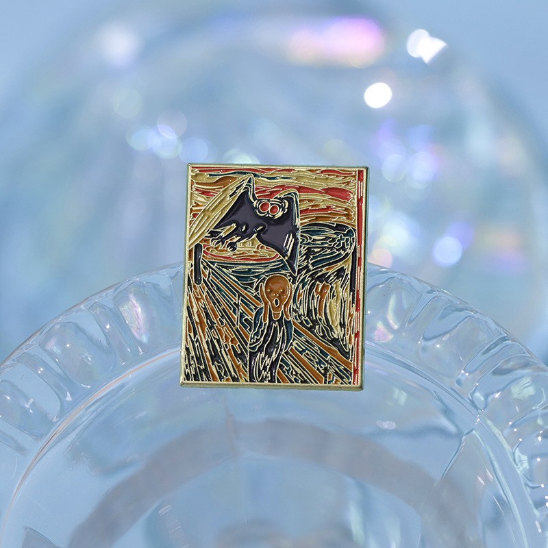 Art Brooch Manufacturer - Oil Painting Geometry Badge