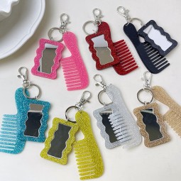 Comb Mirror Factory - Glitter Comb Keychain Makeup Tool