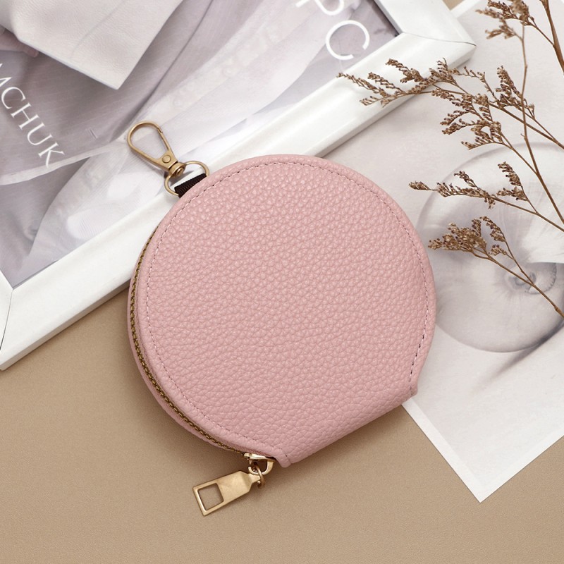 PU Wallet Manufacturer - Leather Zipper Coin Purse Keychain