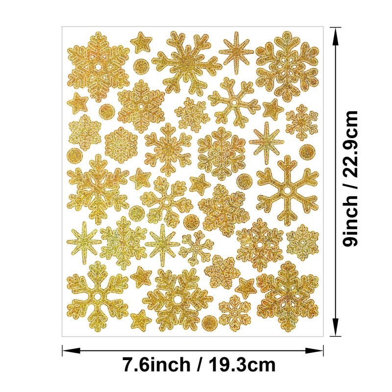 Snowflake Sticker Factory - Golden Christmas Self-adhesive