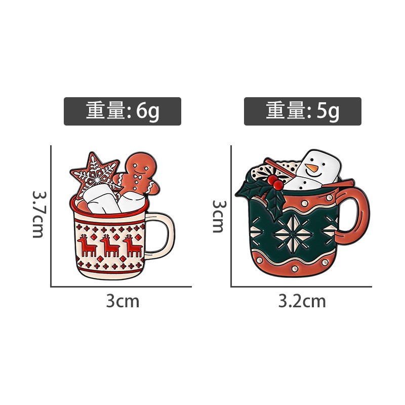 Cup Brooch Factory - Gingerbread Star Holiday Pin