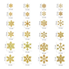 Snowflake Sticker Factory - Golden Christmas Self-adhesive