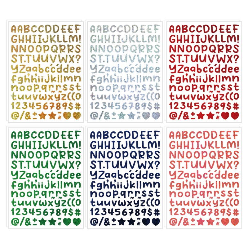 Letter Sticker Manufacturer - Sand Series Shiny Alphabet