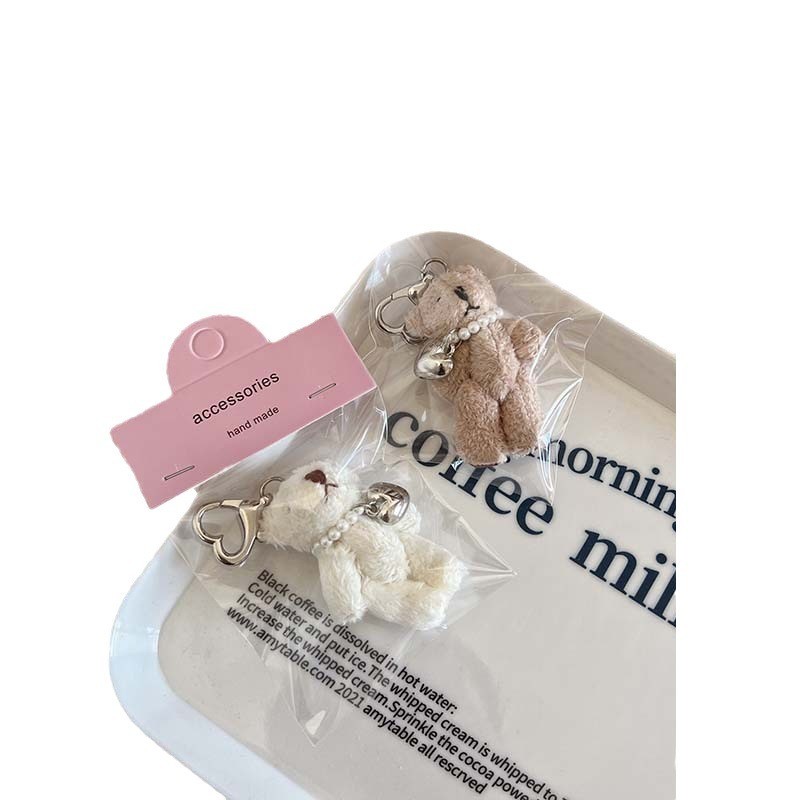 Bunny Keychain Factory - Fluffy Rabbit Pearl Keychain