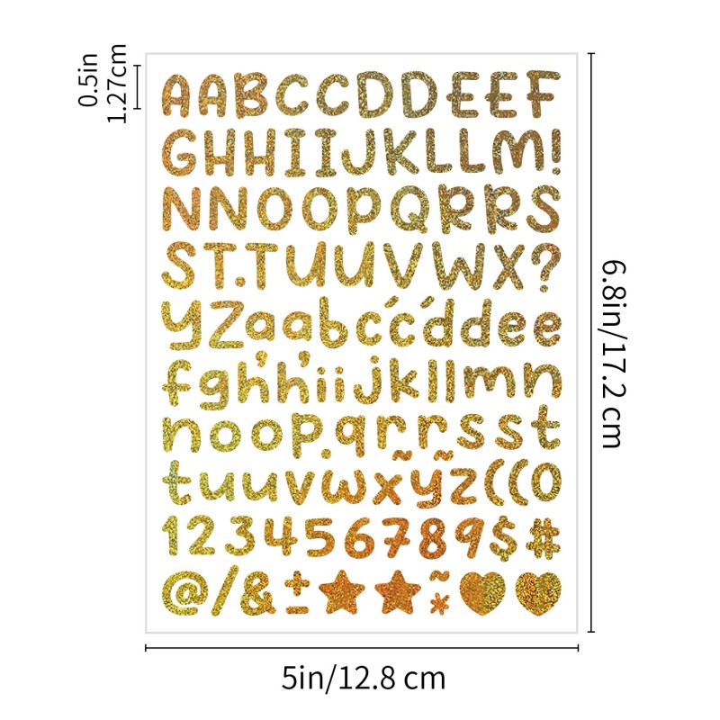 Letter Sticker Manufacturer - Sand Series Shiny Alphabet