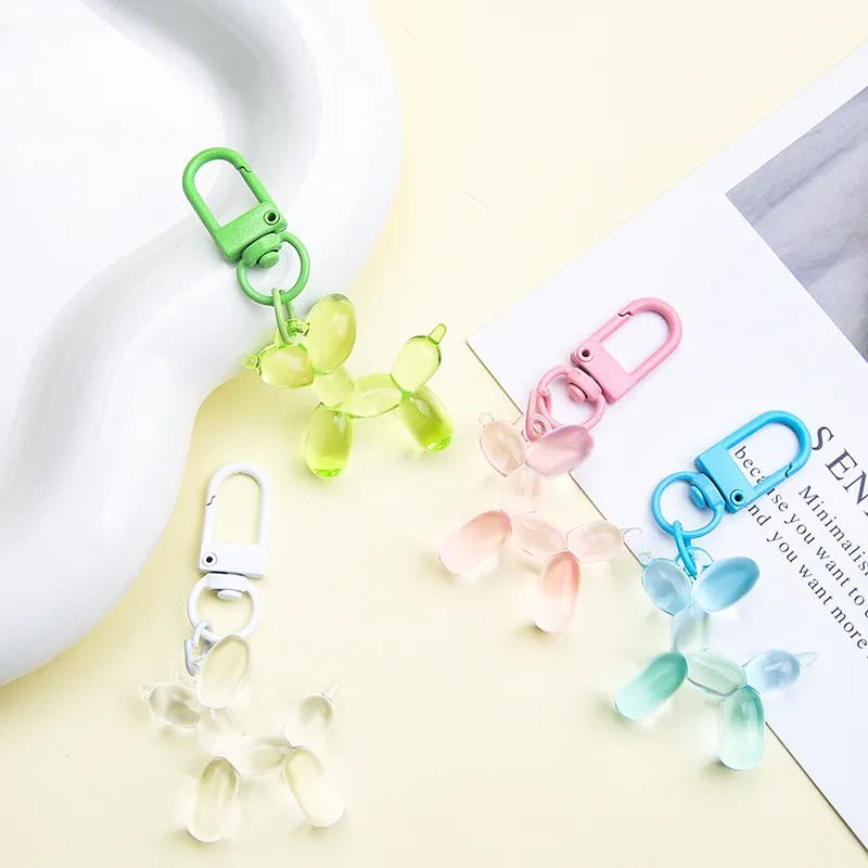 Balloon Dog Keychain Manufacturer - 3D Cartoon Puppy Pendant