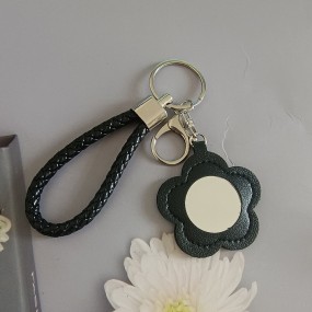 Mirror Keychain Factory - PU Flower Shape Cosmetic Mirror