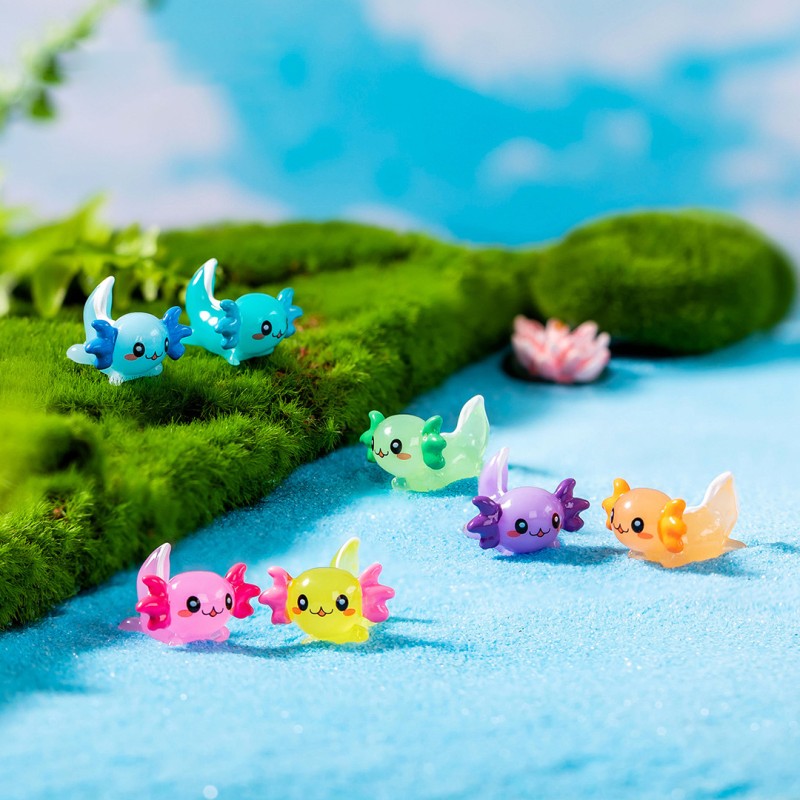 Axolotl Figurines Factory - OEM Custom Multi Color Keychain