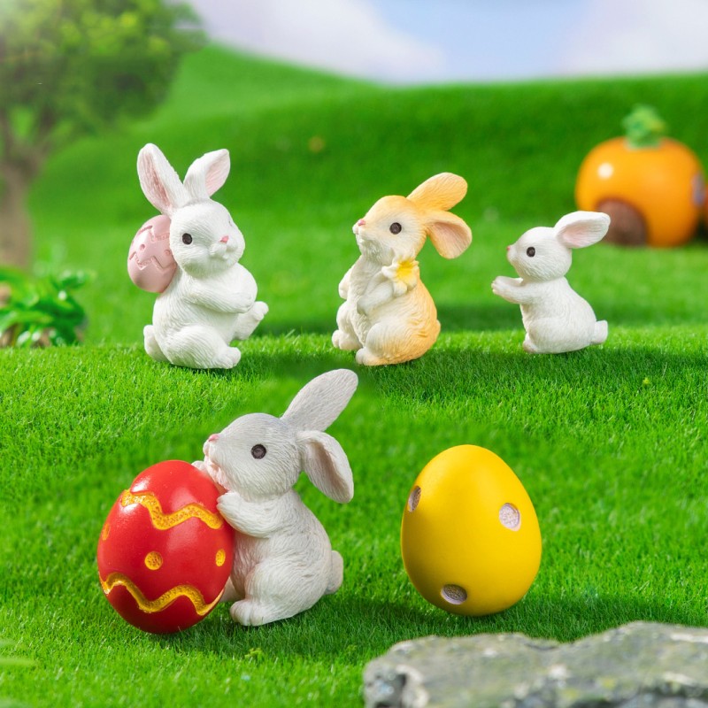 Easter Bunnies Supplier - OEM Custom Miniature Resin Rabbits