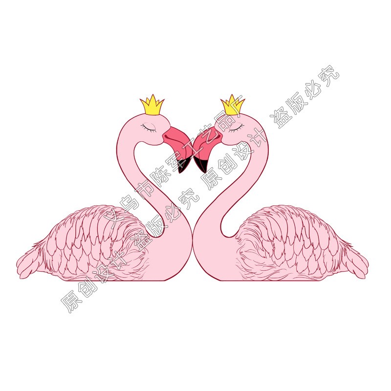 Flamingo Figurines Factory - OEM Custom Crown Pink Design
