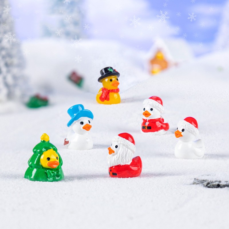 Resin Ducks Manufacturer - OEM Custom Christmas Miniature Ornaments