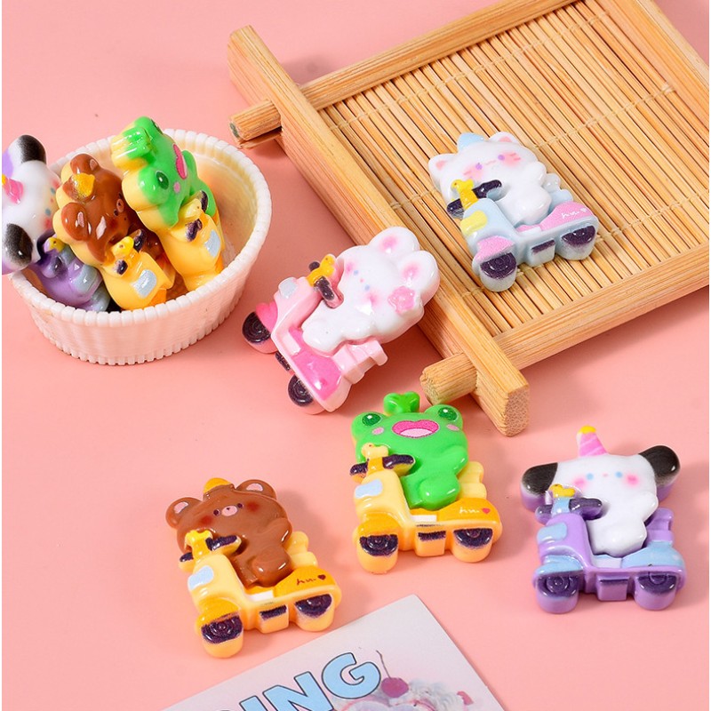 Resin Charms Supplier - OEM Custom Cycle Animal Slime Accessories