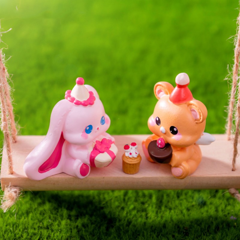 Rabbit Bear Figurines Manufacturer - OEM Custom Mini Bunny Crafts