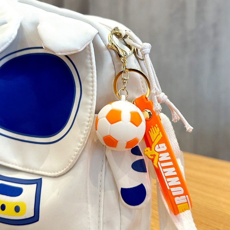 Football Pendant Supplier - OEM Custom 3D PVC Keychain